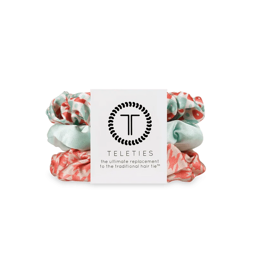 Calming Coral Small Silk Scrunchies