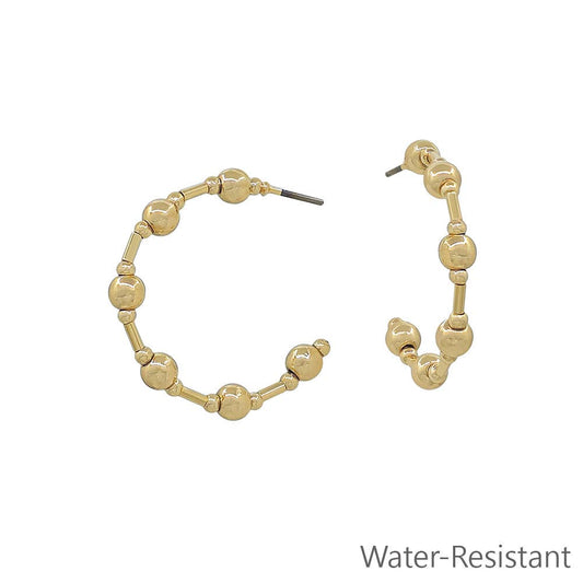 Gold Beaded 1" Hoop