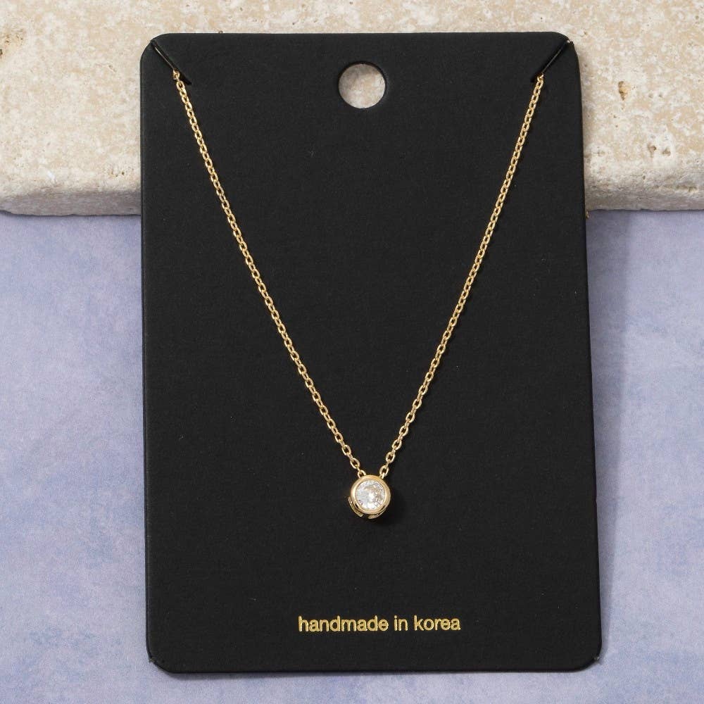 Gold Bezel Necklace