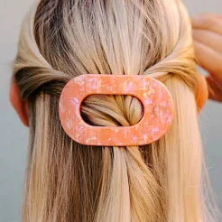 Dreamsicle Small Flat Round Hair Clip