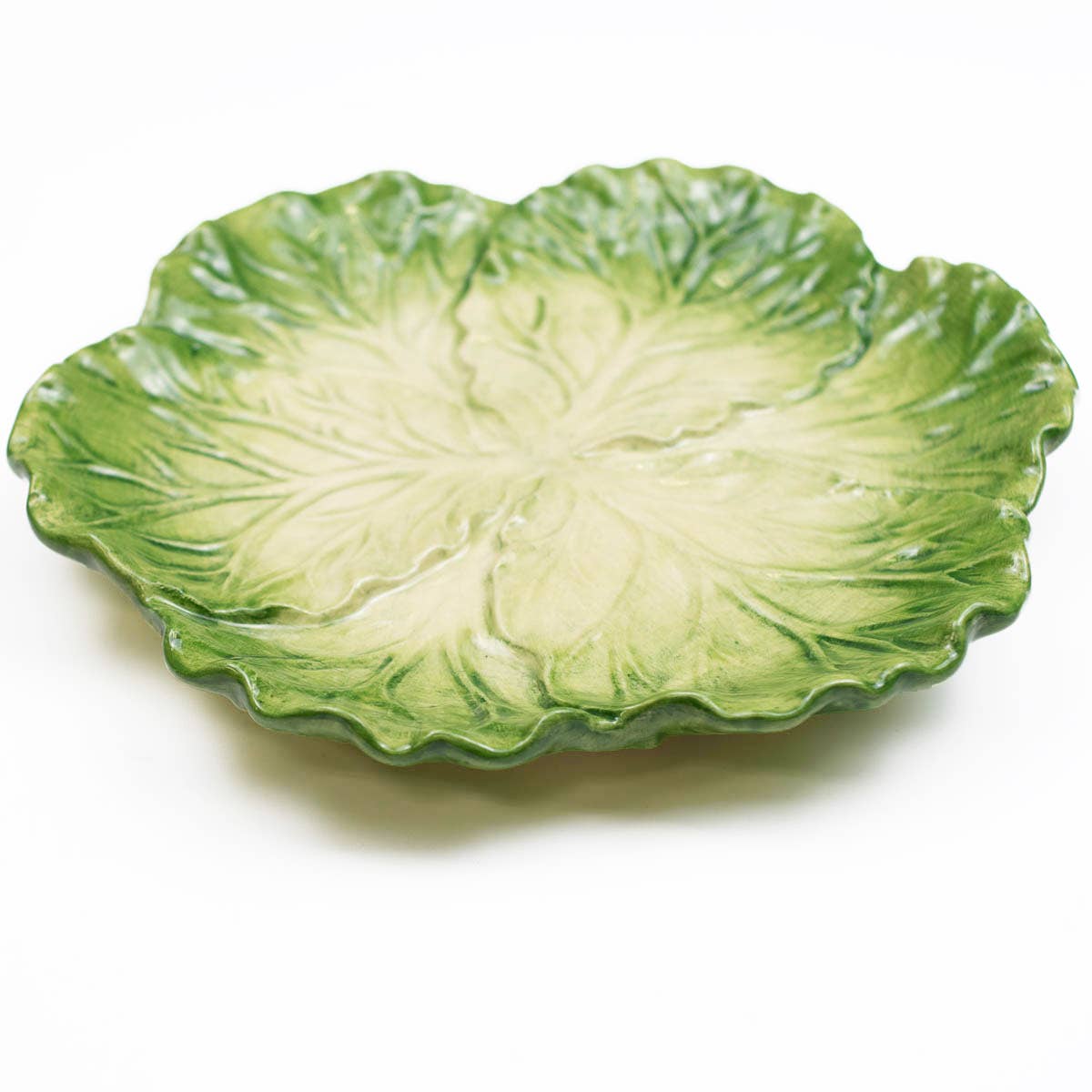 Cabbage Plate   Green   8"