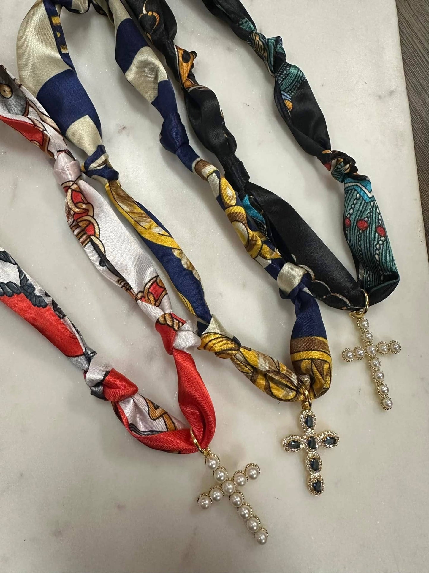 Trendy Scarf Charm Necklace 