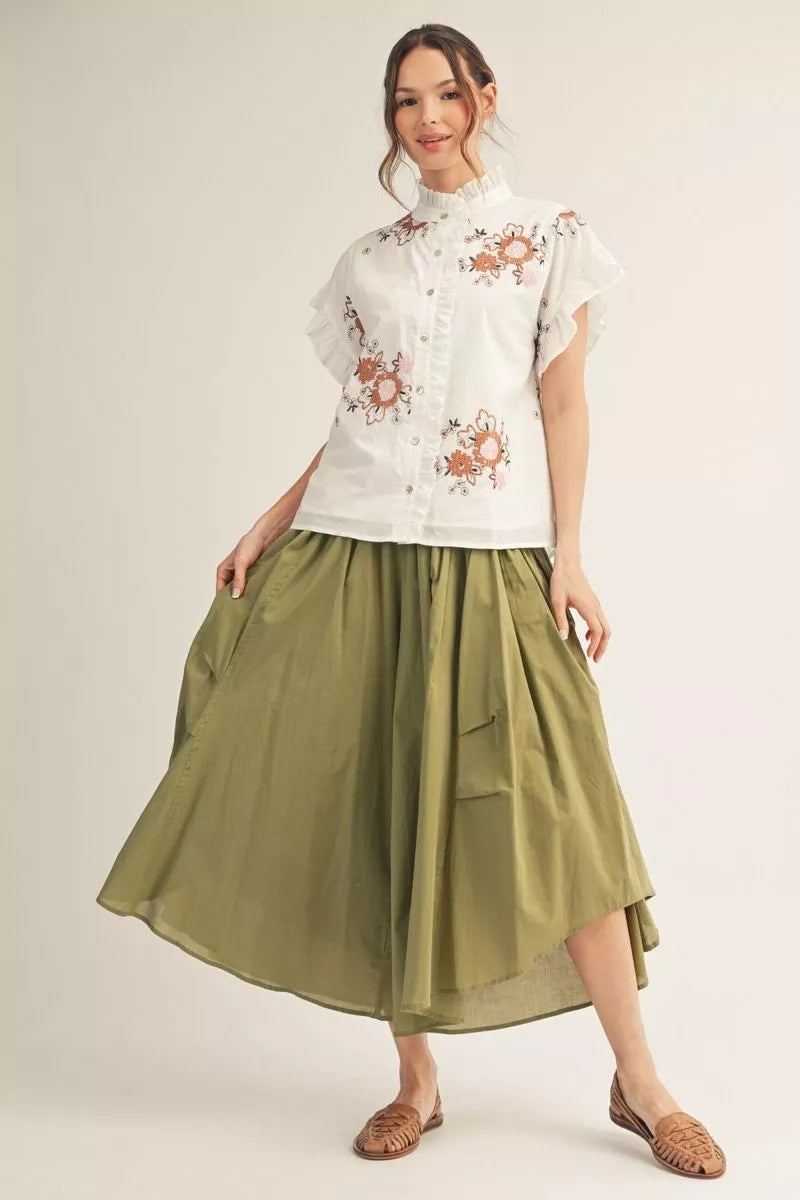 The Meadow Embroidered Top