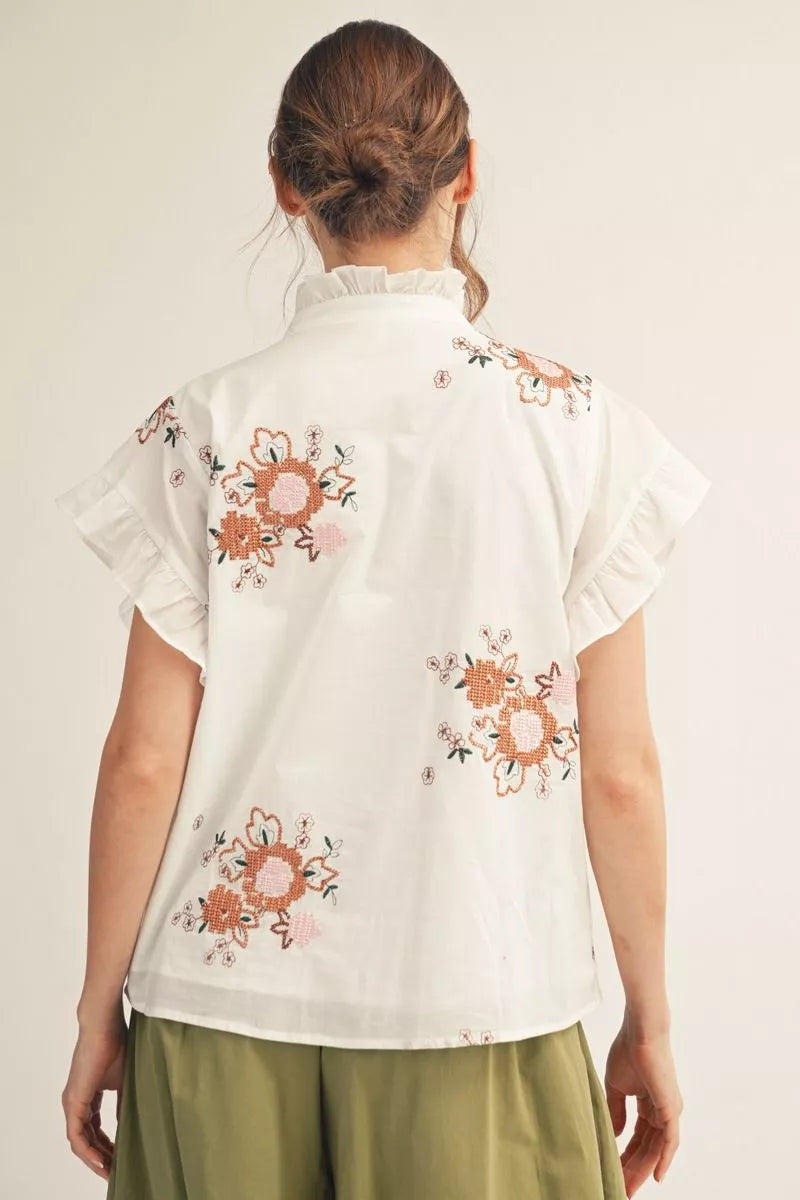 The Meadow Embroidered Top