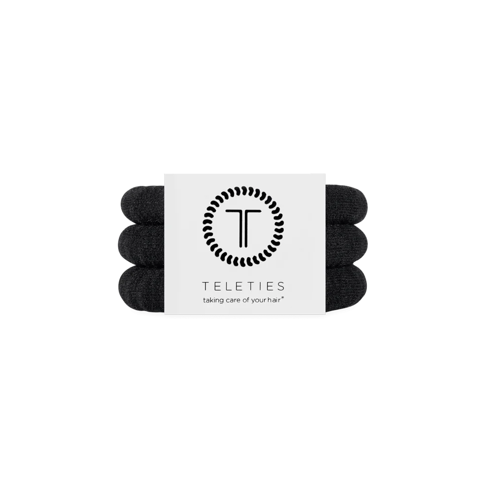 Jet Black Large Nylon Hair Ties