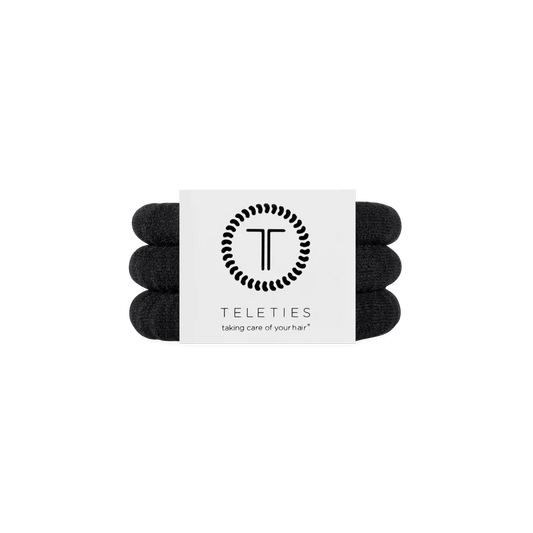 Jet Black Large Nylon Hair Ties