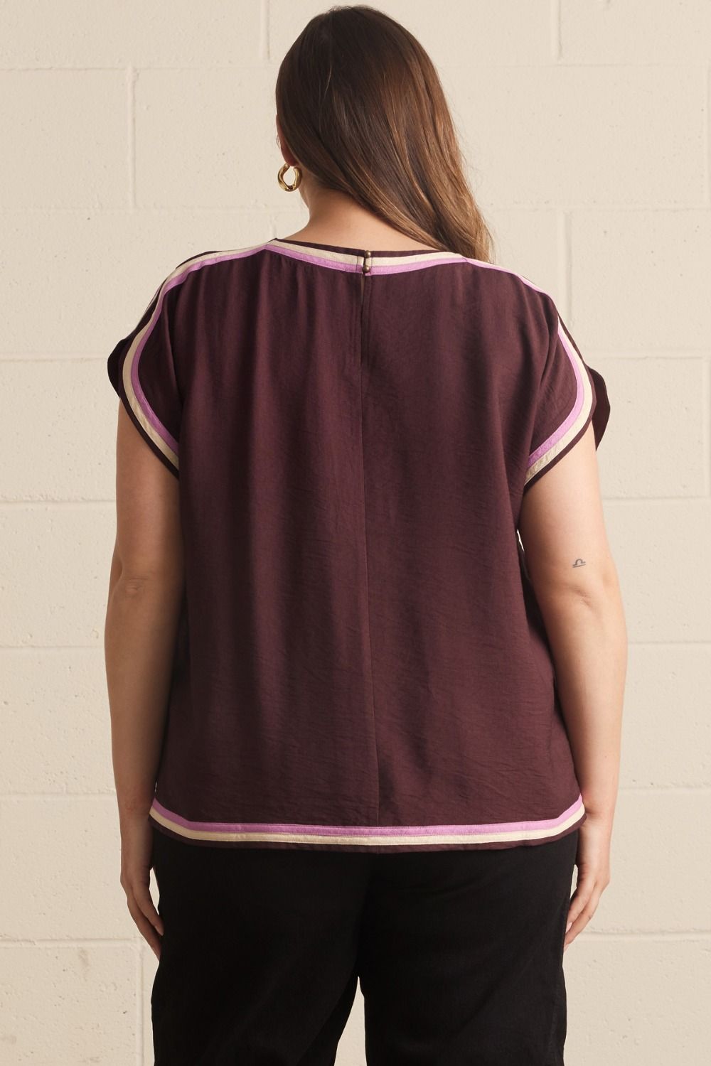 The Collette Striped Blouse - Curvy