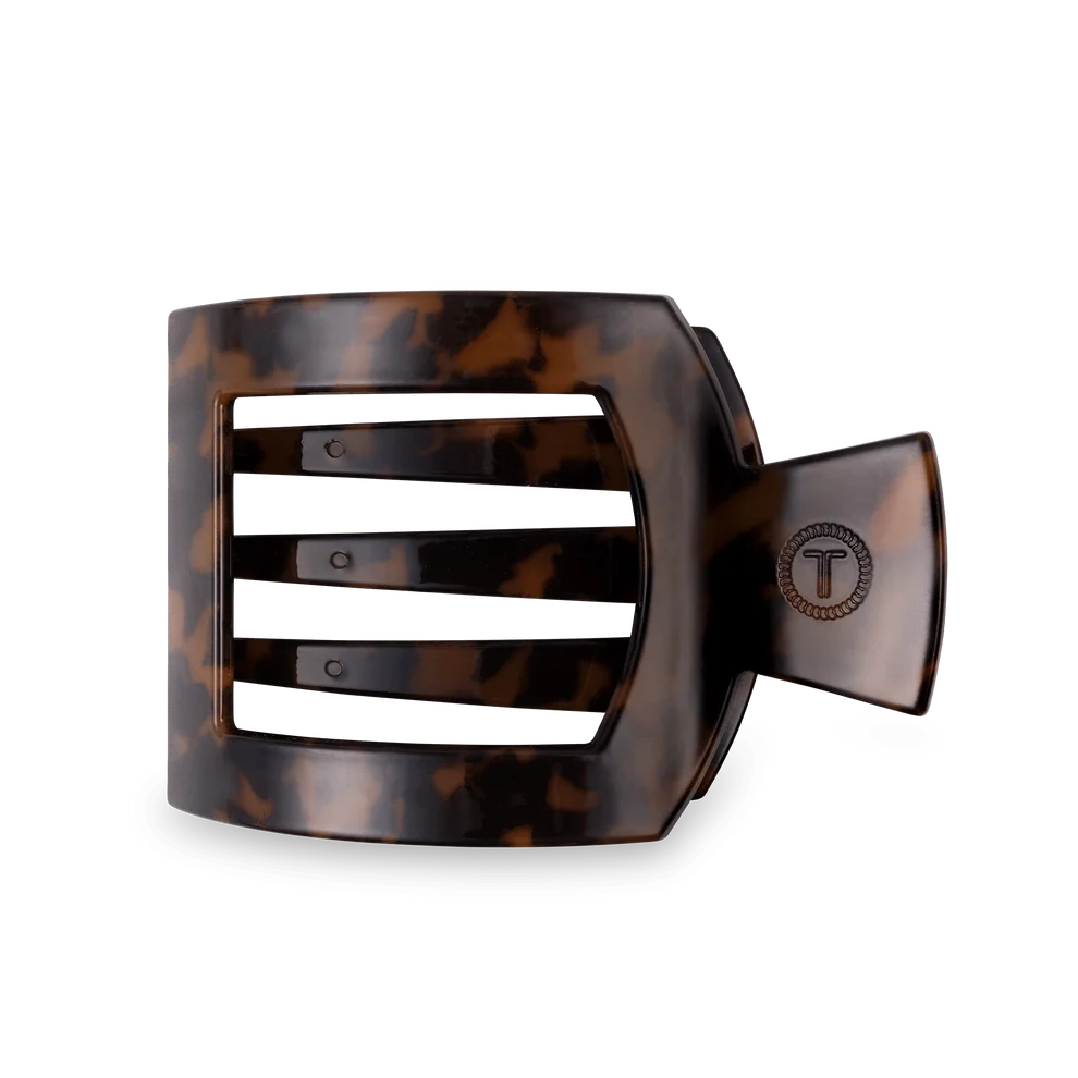 Tortoise Medium Flat Square Hair Clip